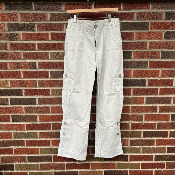 Merona Pants - Merona Light Khaki Tan High Rise Straight Fit Cargo Pants